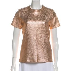Reed Krakoff Metallic short sleeve top